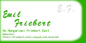 emil friebert business card